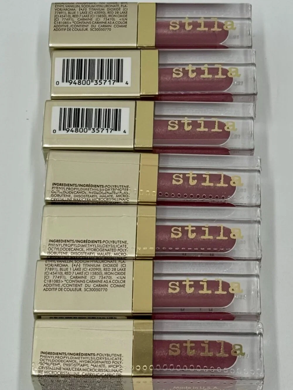 7 Pieces Stila Mini Lip Gloss Beauty Boss - Synergy -